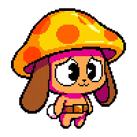 Miko, a pixel-art Nowa pet, listening